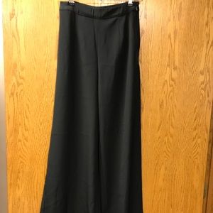 Black wide leg dress pants